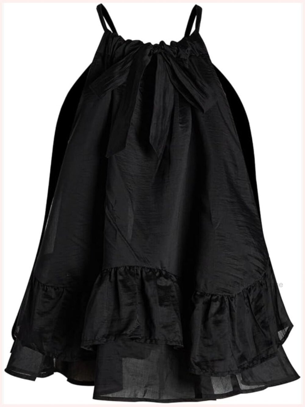 Halter Ruffle Flowy Tank Top Sleeveless Ruched Sheer Tie Back Blouse